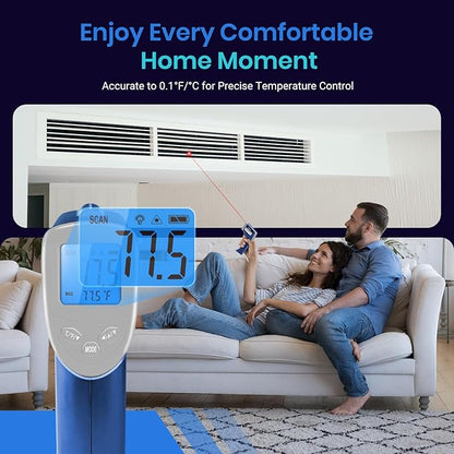 Etekcity Infrared Thermometer Laser Temperature Gun 1080, -58°F~ 1130°F for Meat Food Candy Pizza Oven, Heat Gun for Cooking, Kitchen, Fridge, Reptile, BBQ, HAVC, Adjustable Emissivity & Max Measure - Image 4