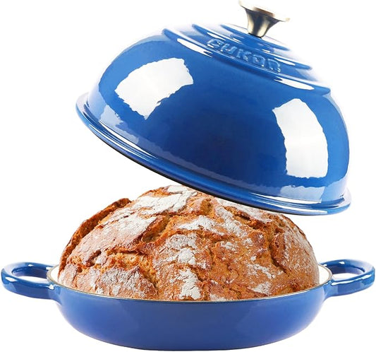 CUKOR 7QT Dutch Oven Pot With Lid, Enameled Cast Iron Dutch Oven For Bread Baking, Non-Stick Bread Pot for Oven/Stovetop (Roast, Braising, Stewing, Soups)