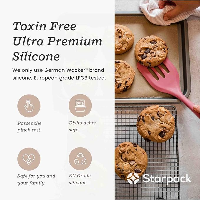 Starpack 'Stir & Serve' Silicone Cooking Utensils Set (5 Pcs) - 10.5" - Kitchen Utensil Set Heat Resistant to 600°F - Kitchen Utensils for Nonstick Cookware - Silicone Utensil Set for Mixing & Cooking - Image 7