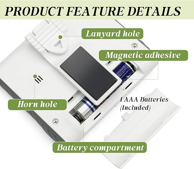 Large LCD Display Kitchen Timer -Magnetic Digital Timers,Loud Alarm,Memory and Fast Forward Function,Cooking Timers for Kitchen,Gym, Meeting, Classroom,Study,Work,Outdoor Activities(White)