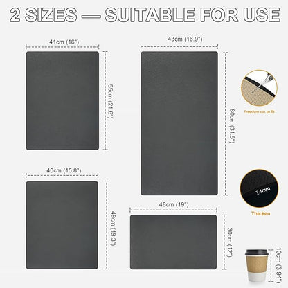 Dish Drying Mat & Coffee Mat for Kitchen Counter, Absorbent Microfiber Waterproof Mat with Non-Slip Backing, Multi-Size Multi-Color Options, Sink and Coffee Bar Accessories