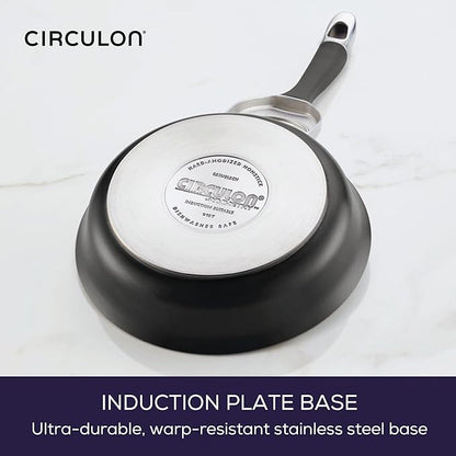 Circulon Symmetry Hard Anodized Nonstick Induction Frying Pan, 8.5-Inch Fry Pan, Black - Image 5