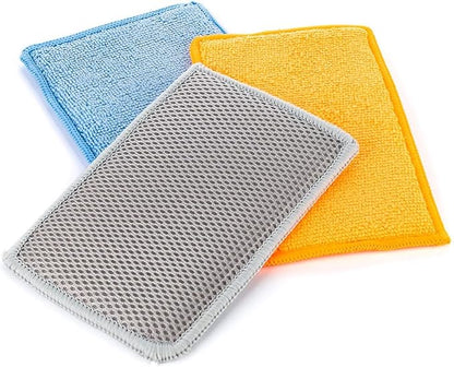 The Rag Company - Jersey Bug Scrubber Pads - Terry Weave, Easily and Safely Trap Bug Splatter in Sponge, Safe on All Finishes, 4in x 6in, Blue (5-Pack) - Image 3