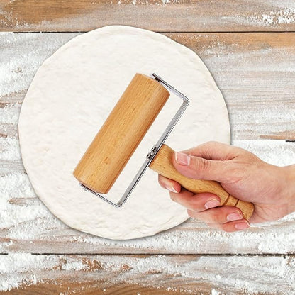 Small Rolling Pin, Pizza Dough Roller, Non Stick Wood Pastry Roller, Kitchen Wooden Rolling Pins for Baking Cooking Cookie Bread Tortilla Dumpling Fondant Clay (Style 3) - Image 6