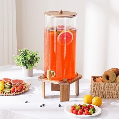 3 Gallon Extra Large Drink Dispenser for Parties,Glass Beverage Dispenser with Stand,Water Drink Dispenser with Airtight Valve,Lemonade Dispenser for Fridge,Water, Juice,Cocktails,Ice Tea & Sun Tea - Image 5