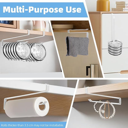 Tumbler Lid Organizer, 2 Pack for Yeti Lid Organizer, Space Saving Water Bottle Lid Holders, Tumbler Lid Holder Up to 12 Lids,No Drilling,Cup Lid Organizers for Kitchen Under Cabinet Storage (White) - Image 6