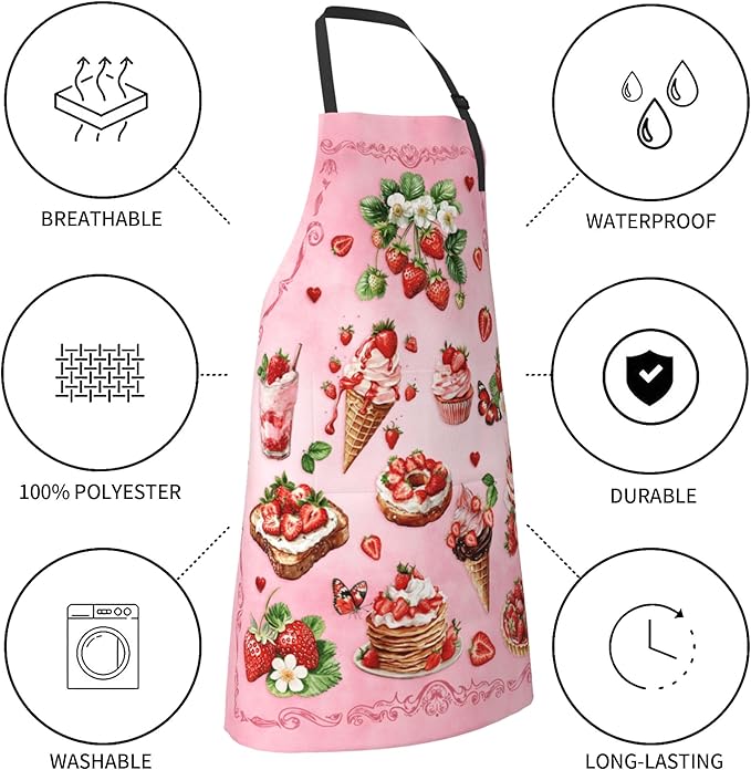 Funny Apron Polyester Grooming Aprons with Pocket for Cooking Kitchen Grilling Adults