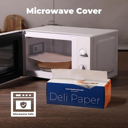 Fit Meal Prep [1000 Pack] 10 x 10.75" Wax Paper Sheets for Food, Interfolded Precut Deli Paper, Pop Up Grease-Proof Sandwich Paper Wraps, Waterproof for Lunch, Food Basket, Microwave Cover, BBQ