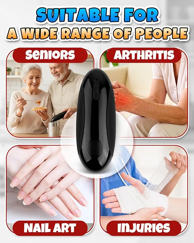 Electric Can Opener, One-Touch Hands Free Can Opener, Side-Cut Can Opener, Safety Smooth Edge, Rechargeable Cordless Can Opener Fits Most Cans, Great for Seniors & Arthritis - Image 6