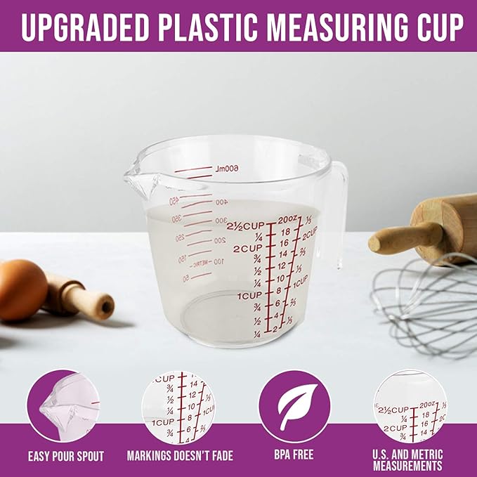Measuring Cups and Spoons Set 13 Piece. Includes 10 Stainless Steel Measuring Spoons and Cups Set and 3 Plastic Measuring Cup. Liquid Measuring Cups Set and Dry Metal Measuring Cup Set - Image 4