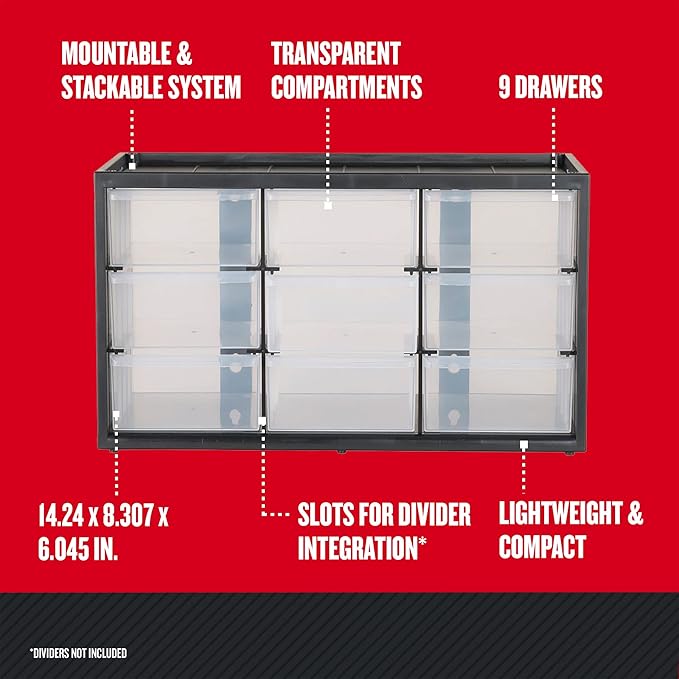 CRAFTSMAN Storage Organizer Bin System, 9 Compartment, Plastic (CMST40709) (Pack of 2) - Image 2