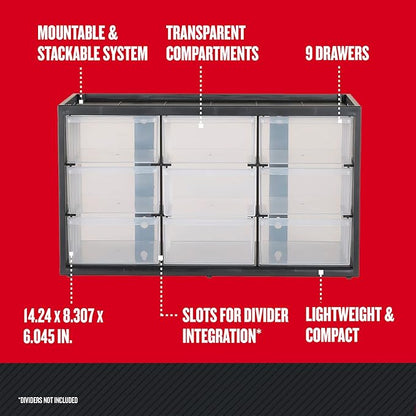 CRAFTSMAN Storage Organizer Bin System, 9 Compartment, Plastic (CMST40709) (Pack of 2) - Image 2
