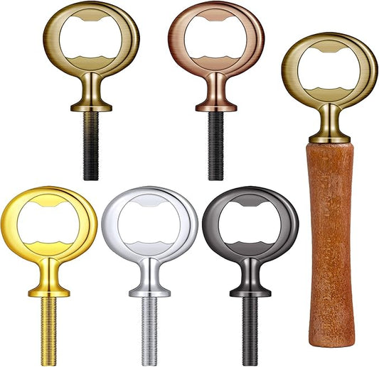 Patelai 5 Pieces Metal Bottle Opener Kit Blank Stainless Steel Bottle Opener Inserts Hardware for Wedding Wine Party DIY Project Craft Wood Turning by Patelai