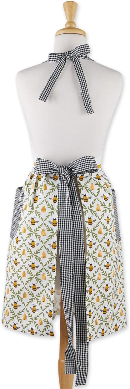 DII Women's Spring & Summer Apron Collection Adjustable, Two Large Pockets & Extra Long Ties, One Size Fits Most