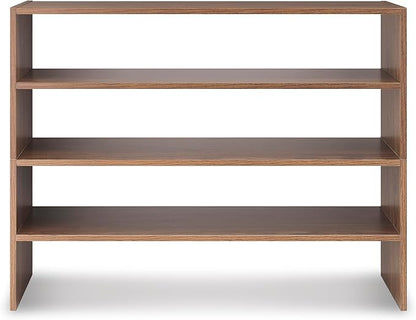 Whitmor Wood Stackable 2-Shelf Shoe Rack, Walnut, 31 inches - Image 5