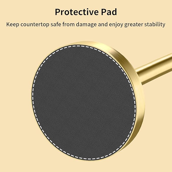 YUMORE Paper Towel Holder Countertop, Paper Towel Holder with Weighted Base Non Slip, Standing Paper Towel Roll Holder for Kitchen Bathroom, Stainles Steel (Gold) - Image 7