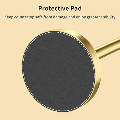 YUMORE Paper Towel Holder Countertop, Paper Towel Holder with Weighted Base Non Slip, Standing Paper Towel Roll Holder for Kitchen Bathroom, Stainles Steel (Gold) - Image 7