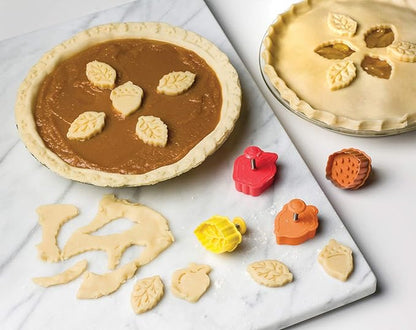 Fox Run Harvest Autumn Leaves 2" Pastry/Cookie/Pie/Fondant Stampers and Cutters, 4-Piece Set, Multicolor