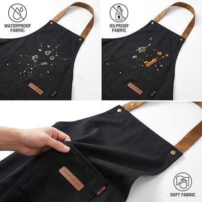 My Meat is 100% Going in Your Mouth Sign Apron with Pockets, Funny Cooking Baking Barbecue Apron Adjustable, Oilproof Ideal Kitchen Supplies, Gifts for Boyfriend Husband Wife
