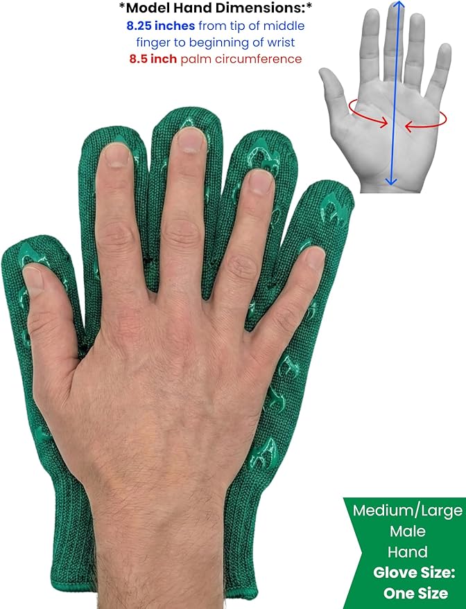 Grill Armor Oven Gloves with Fingers – 932°F Heat, Fire & Cut Resistant Mitts for BBQ, Grill, Cooking, Grilling, Baking, Smoker & Fire Pit - Image 6
