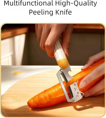 Multifunctional Vegetable Peeler with Stainless Steel Blade and Bottle Opener - Ideal for Veggie Potato Carrot and Apple Peeling - Image 4
