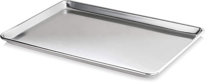 New Star Foodservice Commercial-Grade 18-Gauge Aluminum Sheet Pan/Bun Pan (15 L x21 W x1 H (Two Thirds size) Measure Oven) - Image 2