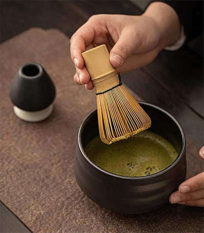 Matcha Whisk - Bamboo Whisk for Matcha Powder, Handcrafted Organic Traditional Japanese Chasen, 100-Prong Matcha Stirrer Wisk Mixer Brush for Authentic Tea Preparation - Image 3