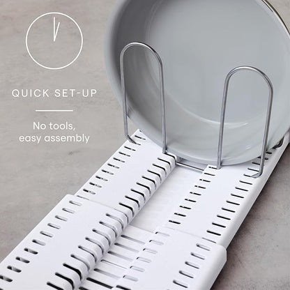 YouCopia StoreMore Expandable Pan and Lid Rack with Steel Wires, 12.5"-22" Wide Adjustable Pan Organizer for Kitchen Cabinet Storage, Premium Edition - Image 4