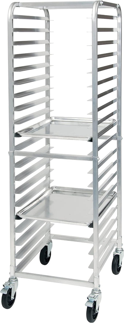 Winco 20-Tier Aluminum Sheet Pan Rack with Brake - Image 2