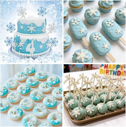 Flower Cookie Cutters,Cake Tools 44 Pcs Snowflake Cookie Cutter Cloud Fondant Cake Plunger Sugarcraft Flowers Leaf Butterfly Heart Shape Decorating Mold DIY Icing Plunger Cutters