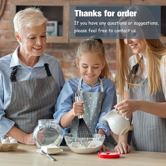 OYV Silicone Whisk,3 pack Professional whisks for cooking non scratch,Stainless Steel & Silicone wisk,plastic rubber whisk for nonstick cookware,small silicone whisk set,black - Image 7