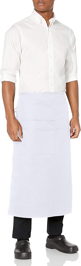 Uncommon Threads Unisex Bistro Apron One Pocket, White, One Size