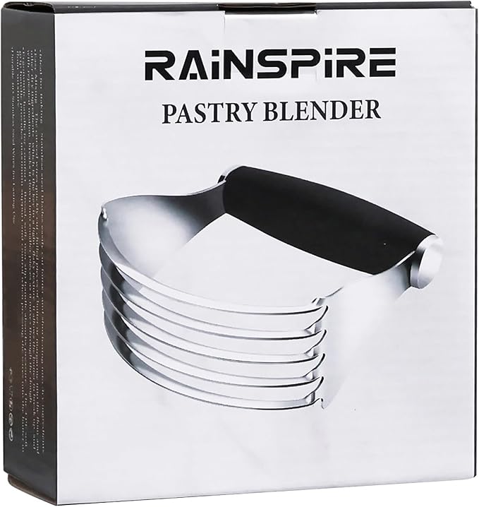 Rainspire XL Pastry Cutter For Baking, Heavy Duty Pastry Blender Stainless Steel, Thick Sharp Blades Dough Blender, Dough Cutter Butter Cutter Pastry for Easy Mixing, Dishwasher Safe (Black) - Image 8