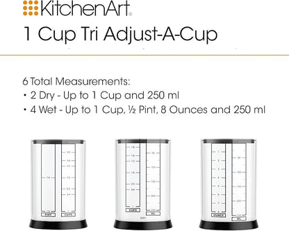 KitchenArt Pro Adjustable Measuring Set, Includes Adjustable Tablespoon, Teaspoon, and 1 Cup Measuring Cup - Image 6