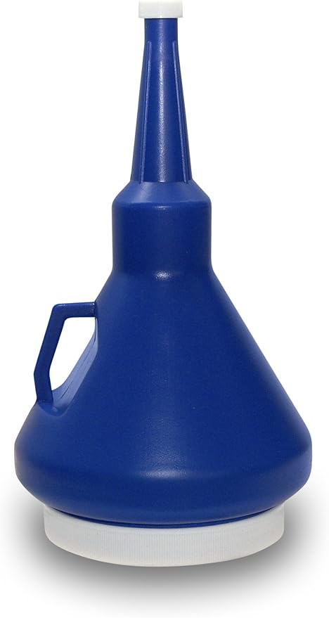 WirthCo 32115 Funnel King Dark Blue Capped Funnel - 1-1/4 Quart Capacity