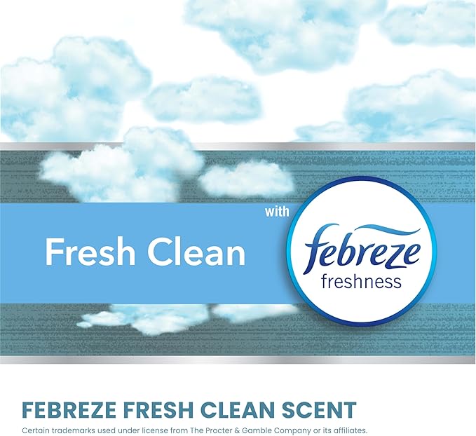 Glad ForceFlex MaxStrength Kitchen Trash Bags, 20 Gal, Fresh Clean Febreze, 80 Ct (Package May Vary) (Pack of 3)