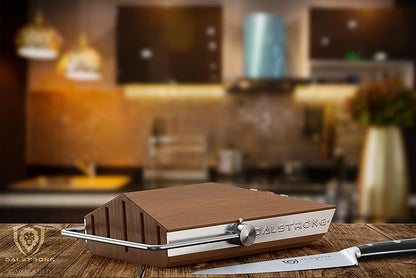 Dalstrong Knife Block Set - 5 Piece - Gladiator Series - with Modular, Multi-Level Block - German High Carbon Steel - Premium ABS Black Handles - NSF Certified - Image 8
