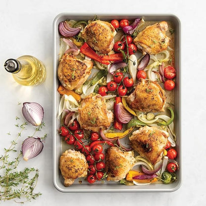 Nordic Ware Brilliant™ Colorful Bakeware 18 x 13 Half Sheet Pan, Nonstick made without PFAS or PTFE for safe cooking; Reinforced steel rim prevents warping - Image 4