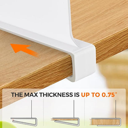 JOY DECOR 8 Pack Acrylic White Shelf Dividers for Closets Organizer and Storage Adjustable Vertical Wood Shelf Closet Separators for Clothes,Book,Bags in Bedroom and Kitchen - Image 3