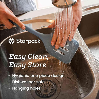 Starpack 'Stir & Serve' Silicone Cooking Utensils Set (5 Pcs) - 10.5" - Kitchen Utensil Set Heat Resistant to 600°F - Kitchen Utensils for Nonstick Cookware - Silicone Utensil Set for Mixing & Cooking - Image 3