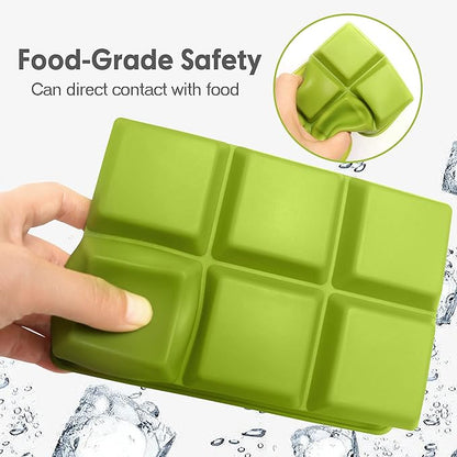 Excnorm Silicone Ice Cube Trays 3 Pack - Large Size Silicone Ice Cube Molds with Leak Proof Removable Lid Square Ice Cube Tray And BPA Free for Cocktail,Whiskey, Stackable Flexible Ice - Image 2