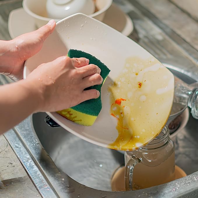 300 Pack Kitchen Cleaning Sponges, Eco Non-Scratch for Dish,Scrub Sponges. - Image 5