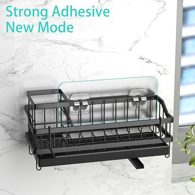 Sponge Holder for Kitchen Sink - Countertop Rustproof Stainless Steel, Kitchen Gadgets Accessories, Sink Caddy - Image 2