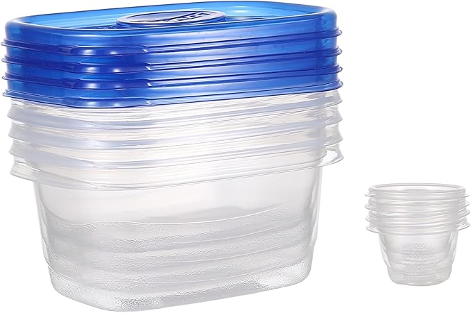 Glad GladWare To Go Snack Food Storage Containers with Lids, Medium Rectangle BPA Free Plastic with Built-In Dressing Cup for Salads and Snacks, Microwave Dishwasher Safe, 24 Oz, 4 Count - 6 Pack - Image 4