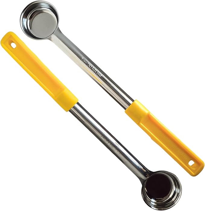 1 Ounce Solid Stainless Steel Portion Control Ladle Spoon for Measuring and Serving; Commercial Grade Serving Scoops [Pack of 2] by Habanerofire