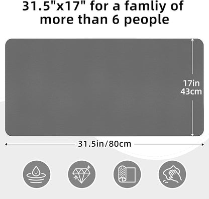 LOPNUR Kitchen Dish Drying Mat, 31.5"x17" Extra Large Dish Drying Mats for Kitchen Counter, Diatomite Coffee Mat, Super Absorbent Dish Drying Pad, Heat Resistant Mat with Anti-slip Rubber Backed, Grey - Image 5