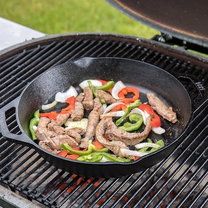 Lodge 12 Inch Pre-Seasoned Cast Iron Skillet - Dual Assist Handles - Use in the Oven,on the Stove,on-the Grill,or Over a Campfire - Black,(Pack of 3) - Image 2