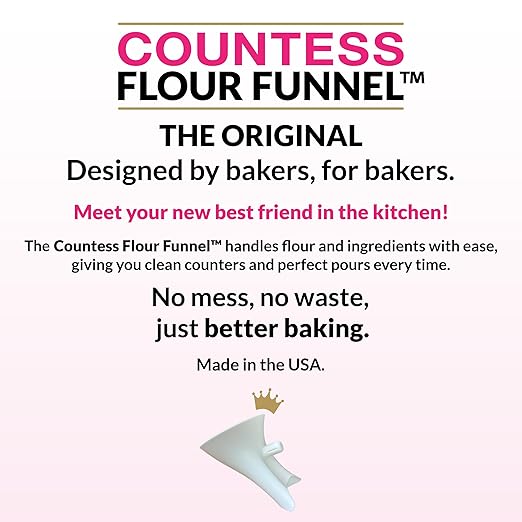 Countess Flour Funnel™ - Stand Mixer Attachment by The Cookie Countess (White) - Image 4
