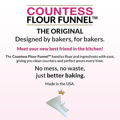 Countess Flour Funnel™ - Stand Mixer Attachment by The Cookie Countess (White) - Image 4