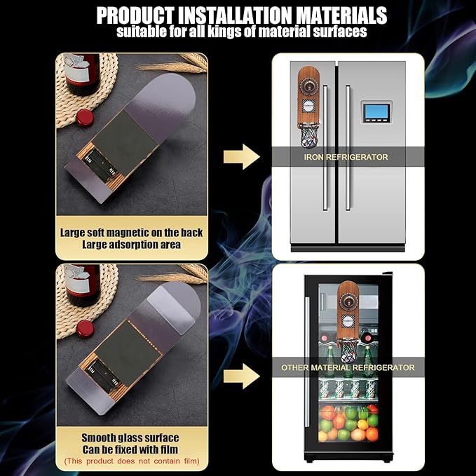 Beer Bottle Openers with DIY Ink Screen, Traceless Bottle Opener Wall Mounted, Can Custom Picture/Medical ID/Contact Information, Bar Accessories for Kitchen, Ideal Beer Gifts for Men